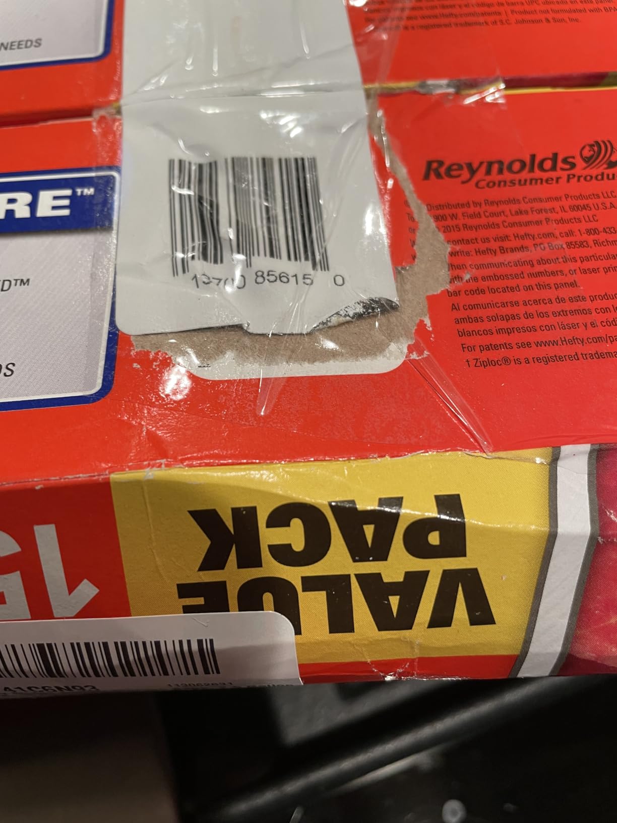 Hefty Slider Jumbo Storage Bags, 2.5 Gallon Size, 12 Count (Pack of 9), 108 Total