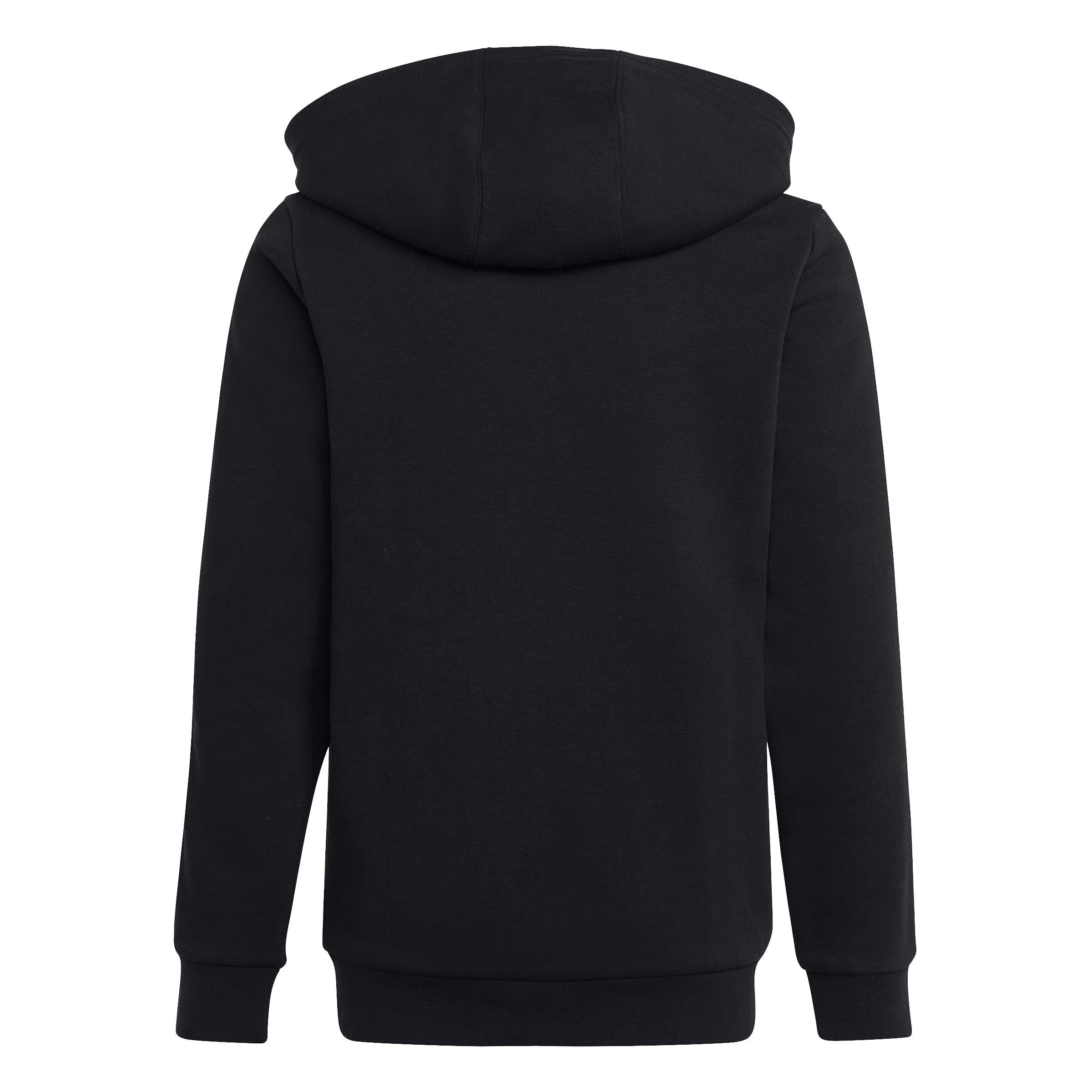 Adidas Essentials 3-Stripes Fleece Full-Zip Hoodie Felpa Unisex - Bambini e Ragazzi (Pacco da 1)