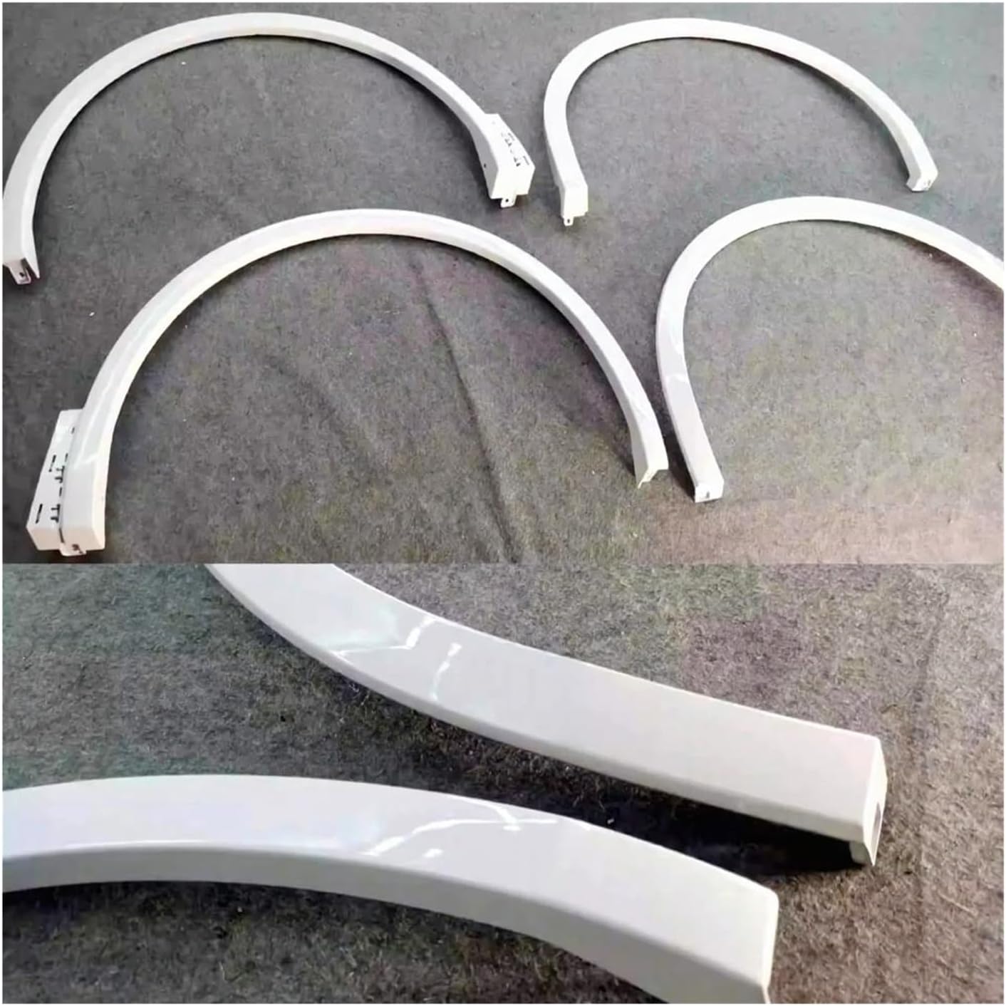 Body Kit Front and Rear Wheel Eyebrow Compatible with Volkswagen vw Tiguan L Convert Rline Style Fender Trim Body Kit Car Accessories(White)