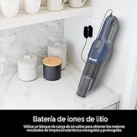 Vista 6 de Shark Cyclone PET Aspiradora de mano con herramienta para hendiduras de 8", succión HyperVelocity, azul marino/gris, CH701