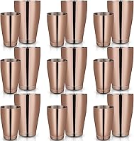 Vista 9 de Lallisa Juego de 10 cocteleras profesionales Boston de acero inoxidable, mezclador de bebidas, herramientas básicas, batidor de metal