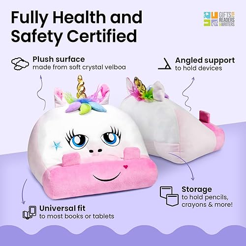 Miniatura 4 de Gifts for Readers & Writers Soporte de almohada para tableta para niños, soporte suave para iPad, soporte de regazo para Kindle para leer libros en
