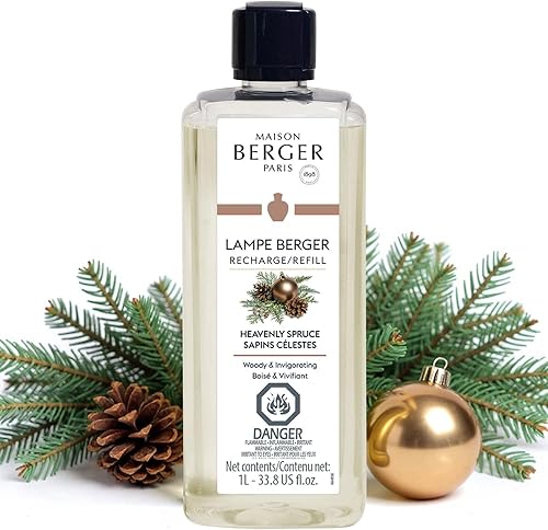 Vista 29 de MAISON BERGER - Té blanco puro - Recambio de fragancia Lampe Berger para difusor de aceite de fragancia para el hogar - Ambientador - 33.8 onzas