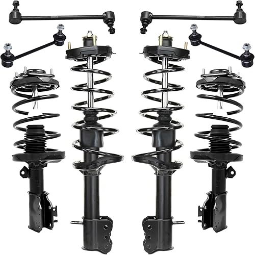 Miniatura 368 de Detroit Axle - Kit de puntales delanteros de 6 piezas para Chevrolet Aveo Aveo5 Pontiac G3 Wave, barra estabilizadora, varillas de acoplamiento