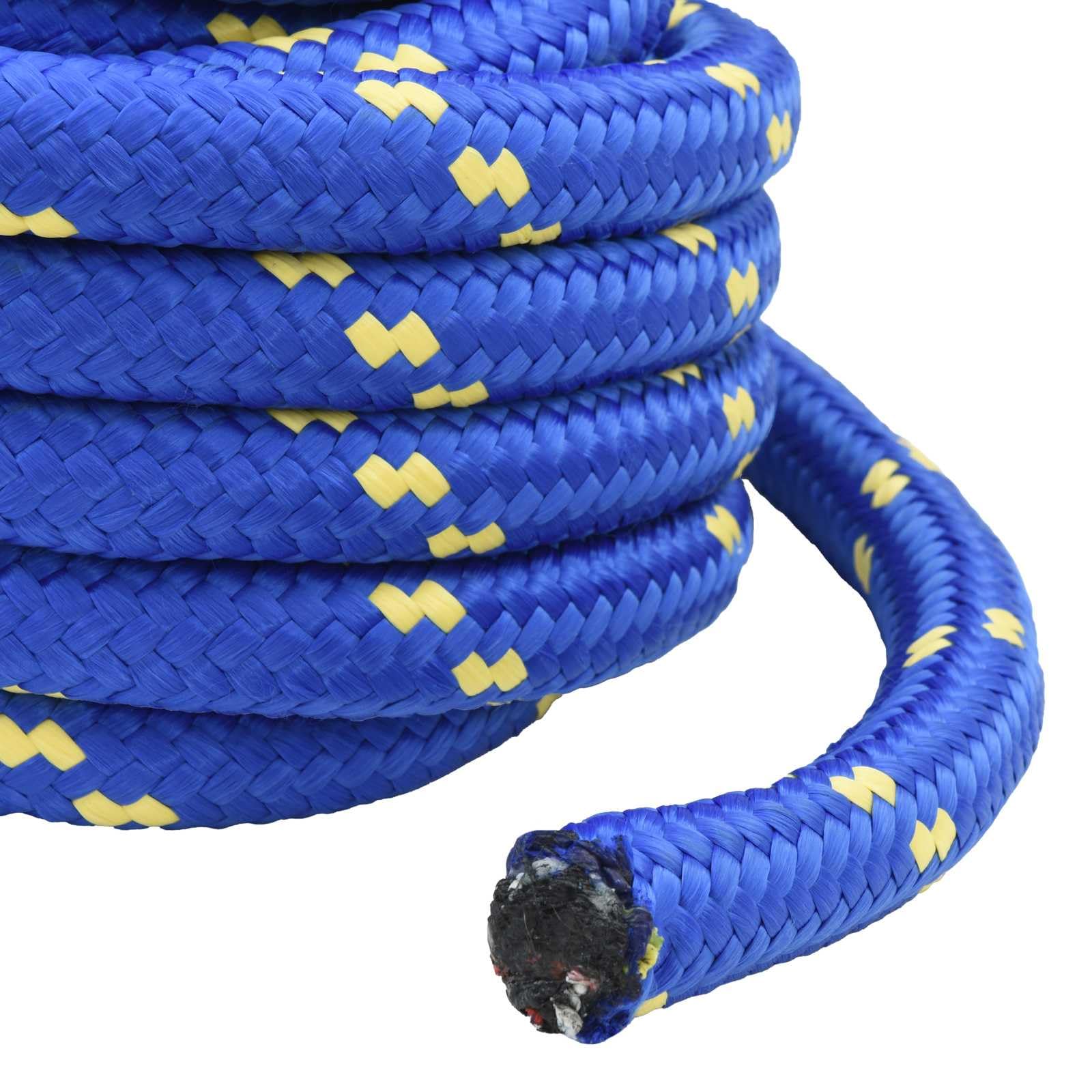 Bootsseil blau aus PP, 5 m Länge, 5 cm Durchmesser, leicht und schwimmfähig, wetterfest für Segeln, Boot, Camping, Outdoor, Werkstatt, Befestigung und Sichern