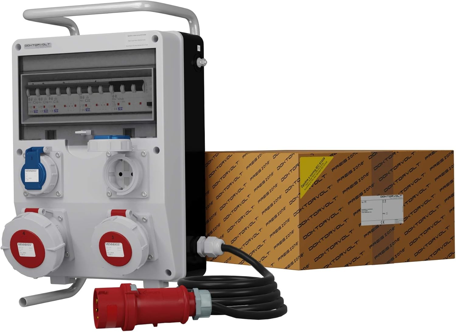 Doktorvolt 0205 Mobile Distributor TDS/FI 32A/IP67 16A/IP67 2 x 230 V