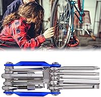 Vista 2 de plplaaoo Kit de herramientas de reparación de bicicleta de montaña, multiherramienta de bicicleta de metal ligero, juego de herramientas