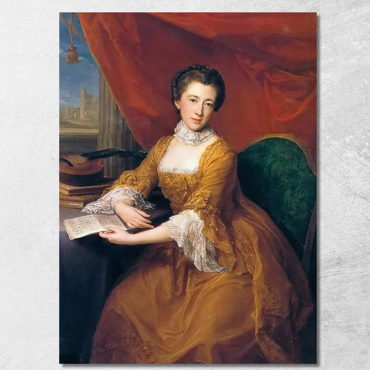Portrait de Mme Margaret Georgiana Poyntz par Batoni | Toile Fine Art d'émotion