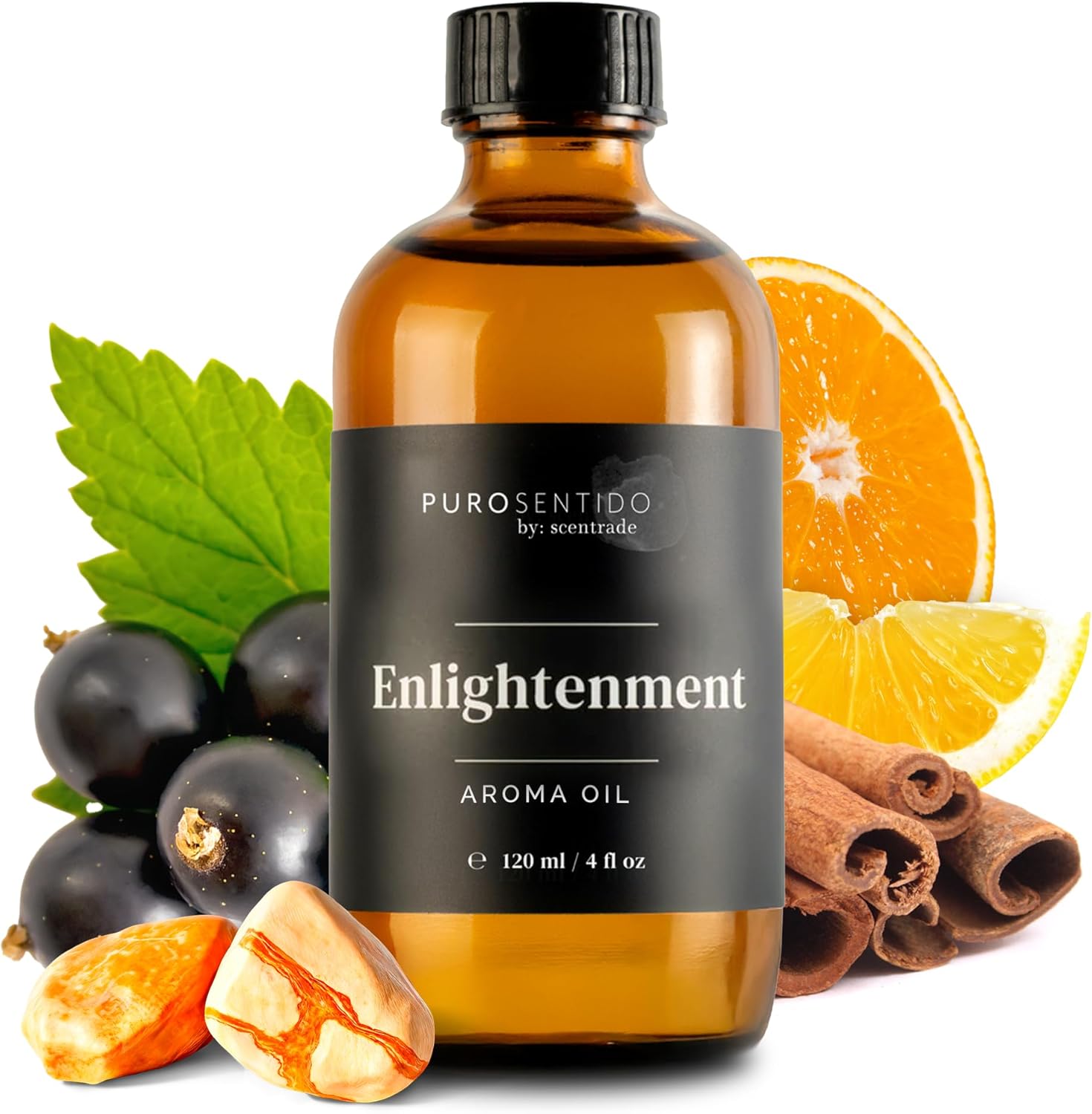 PuroSentido Enlightment Aroma Oil | Fruit and a Delicate Aroma of Flowers | Fragrance Oils for Scent Air Machine | Home Luxury Scents | Diffuser Oil Blends for Aromatherapy (120ml / 4 Fl Oz)