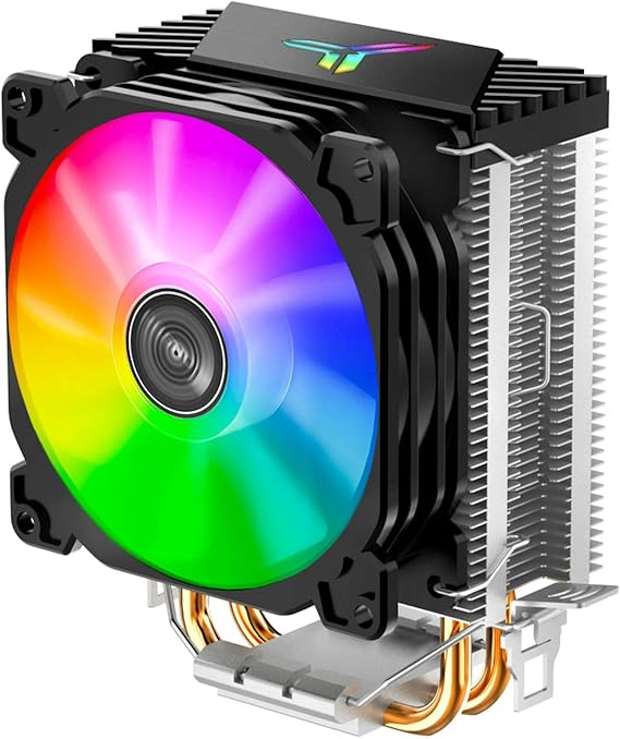JONSBO CR-1200 RGB 92mm CPU Cooler RGB PC Fan for Intel i3/i5 and AMD CPUs Cooling Efficient Processors, high Cooling Potential and Sleek Design,128mmH,LGA 115X/1200/1700, AM4/AM5