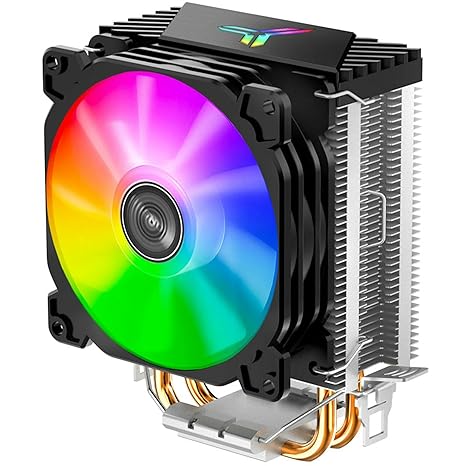 JONSBO CR-1200 RGB 92mm CPU Cooler RGB PC Fan for Intel i3/i5 and AMD CPUs Cooling Efficient Processors, high Cooling Potential and Sleek Design,128mmH,LGA 115X/1200/1700, AM4/AM5