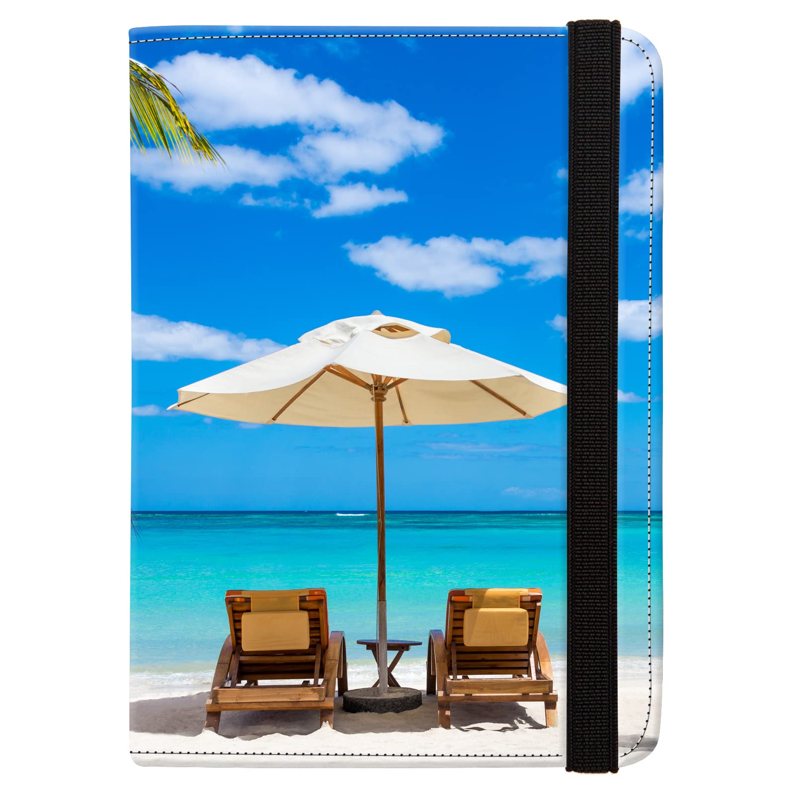 Passport Holder Cover,Travel Wallet RFID Blocking,Cute Passport Case with Credit Card Slots Travel Essentials for Women/Men (Sea)