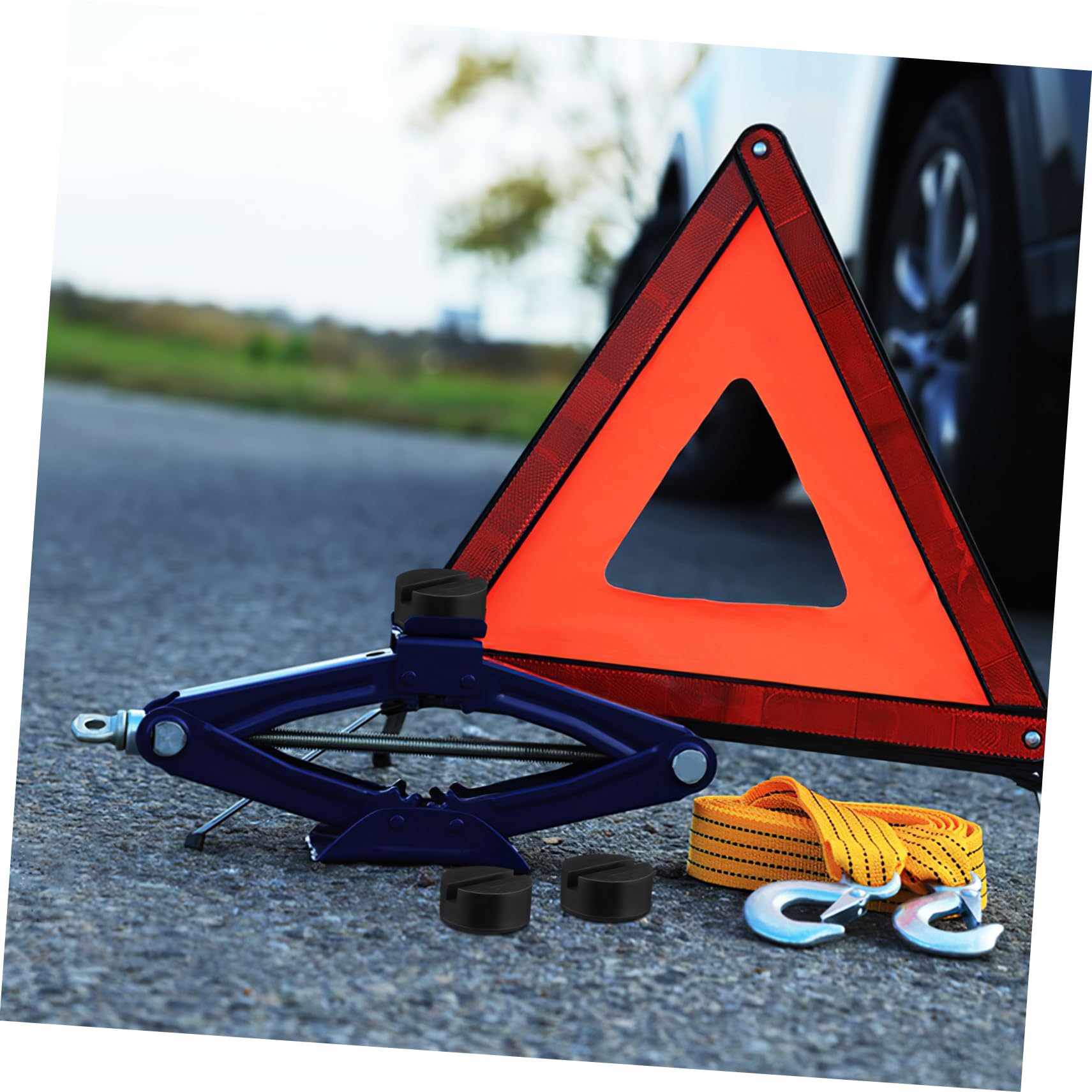 Cabilock 3 Set Blocco Di Gomma Zecche Cuscinetti Per Martinetti Da Pavimento Veicolo Martinetto Da Pavimento Cuscinetto in Gomma Per Ascensore Per Auto Da Cancellare Nero 4 Pezzi * 3