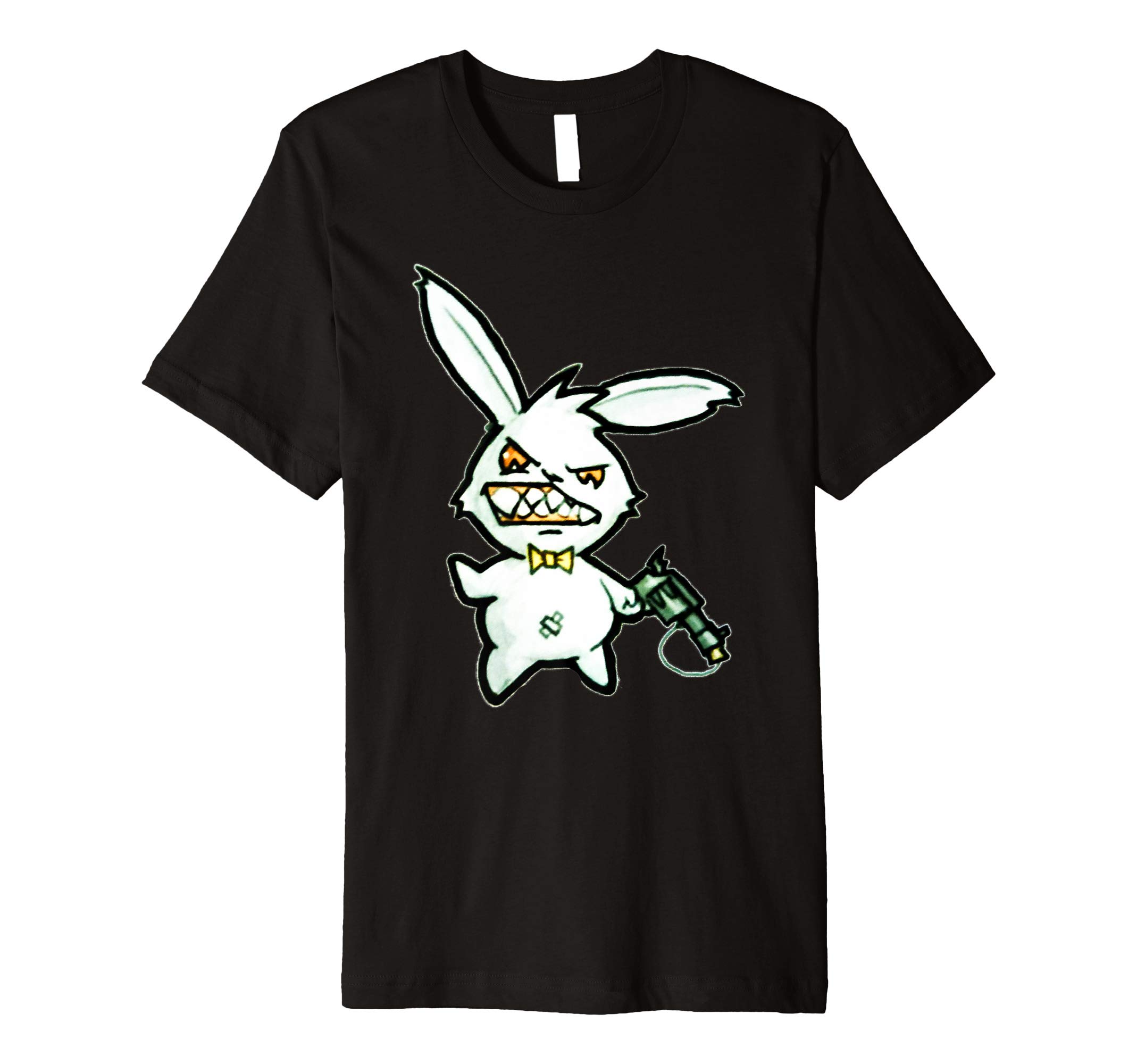 Crazy Loaded Pistol Psycho BunnyShirt - Cartoon T-Shirt