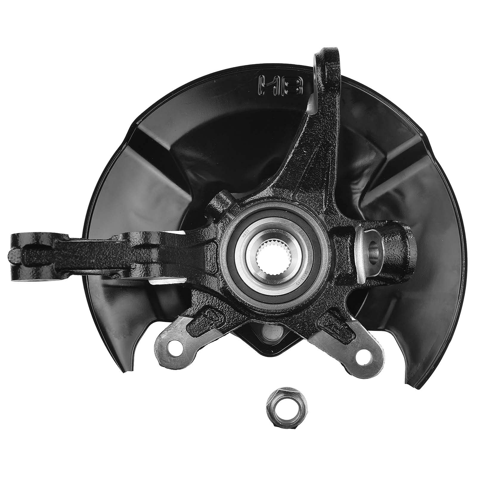 a-premium front right wheel bearing hub and knuckle assembly compatible with honda civic 2006 2007 2008 2009 2010 2011 passenger side (except si model)