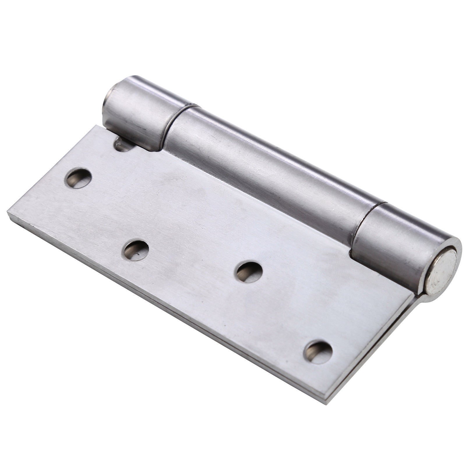 UHPPOTE 4 inch Acero Inoxidable Single Resorte Muelle Puerta Bisagra Automáticamente Cerrado Cómodo (Paquete de 1 Par)
