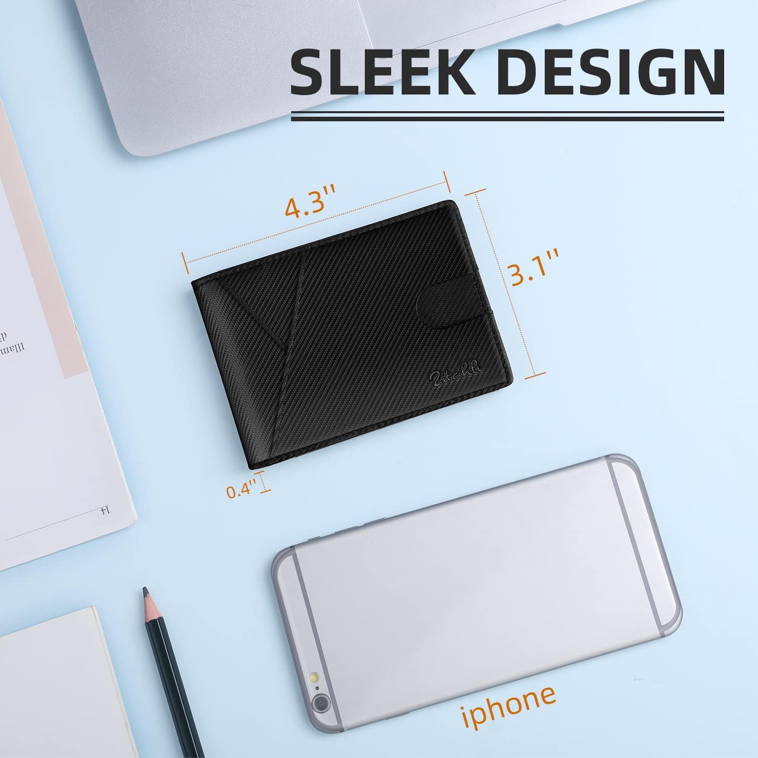 Zitahli Wallet for Men Slim 11 Credit Card Holder RFID Blocking Small Men's Wallet Bifold Minimalist Front Pocket With Mens Gifts Box | Slim, RFID Blocking, Premium, Front Pocket, Gift Box, Leather Card Holder - Image 2