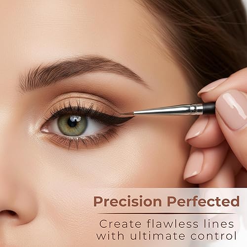 Miniatura 4 de Cepillo delineador de ojos puntiagudo, cerdas veganas sintéticas de alta calidad, fácil de controlar, pincel delineador de ojos preciso para un