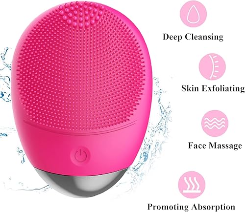 Miniatura 2 de Facial Cleansing Brush, 3-in-1 Electric Soft Silicone Waterproof Face Scrubber, USB Rechargeable IPX7 Waterproof Sonic Vibrating Face Brush for Deep
