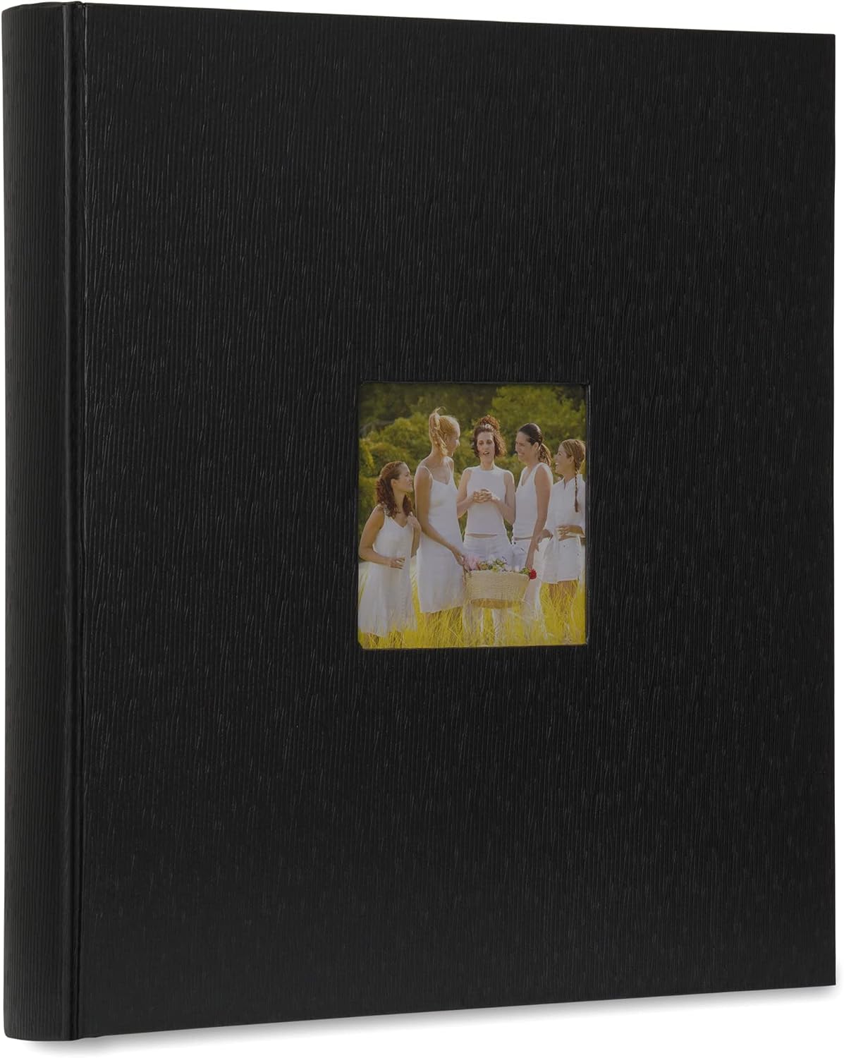 KVD Kleer-Vu Deluxe Albums, Leatherette Collection, 500 Photos, Photo Album Window Frame on Front Cover, Black
