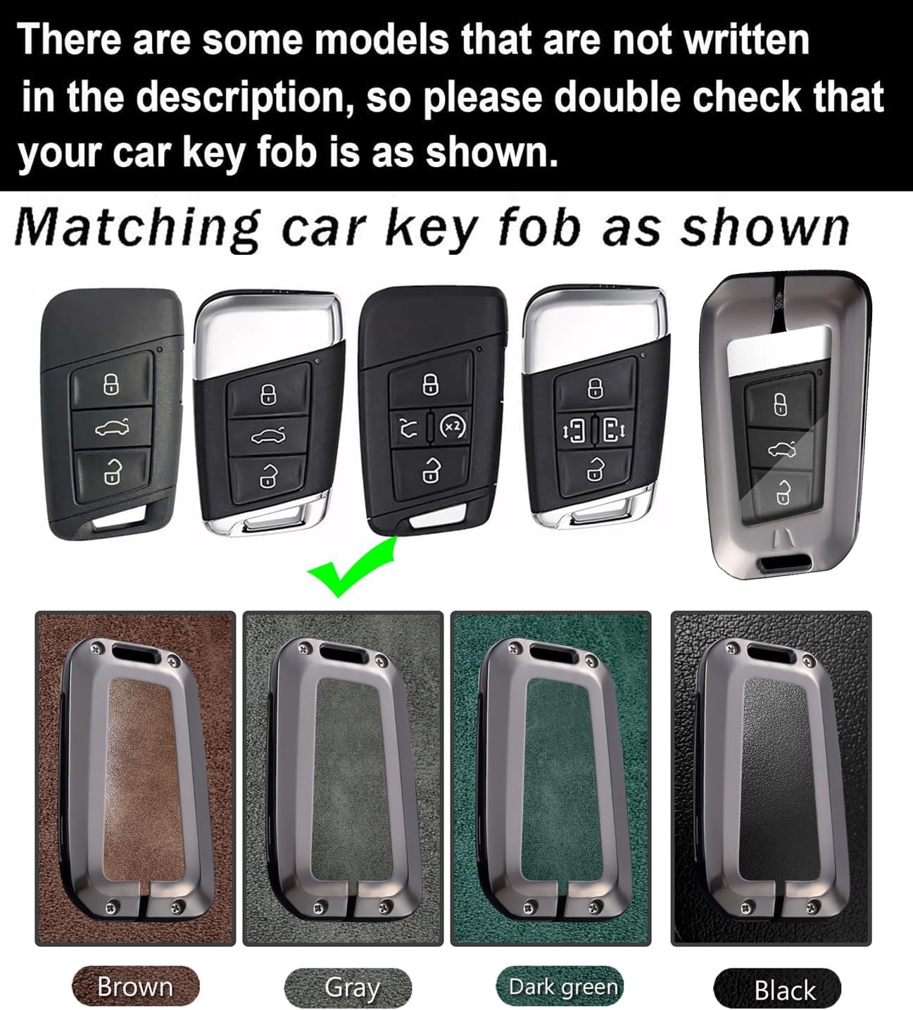 ontto Key Cover Fit for Volkswagen Arteon Atlas Golf Alltrack Jetta GLI Passat Taos SEL fit for Tiguan 2018-up Smart Remote Key Case with Keychain,Full Protection,Black image 2