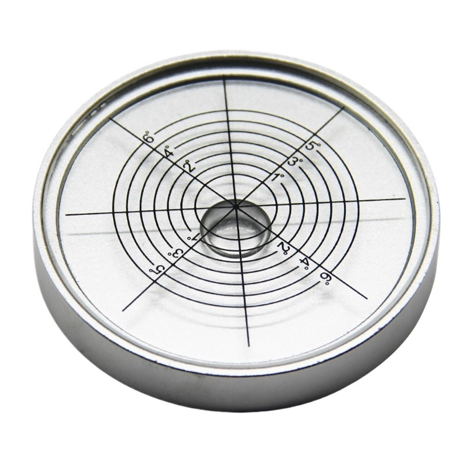 Nivel de burbuja redondo, nivel magnético de burbuja horizontal, nivel de aleación de aluminio, 1 ud. | 1pc Round bubble level Vientiane horizontal bubble magnetic level aluminum alloy level(White)
