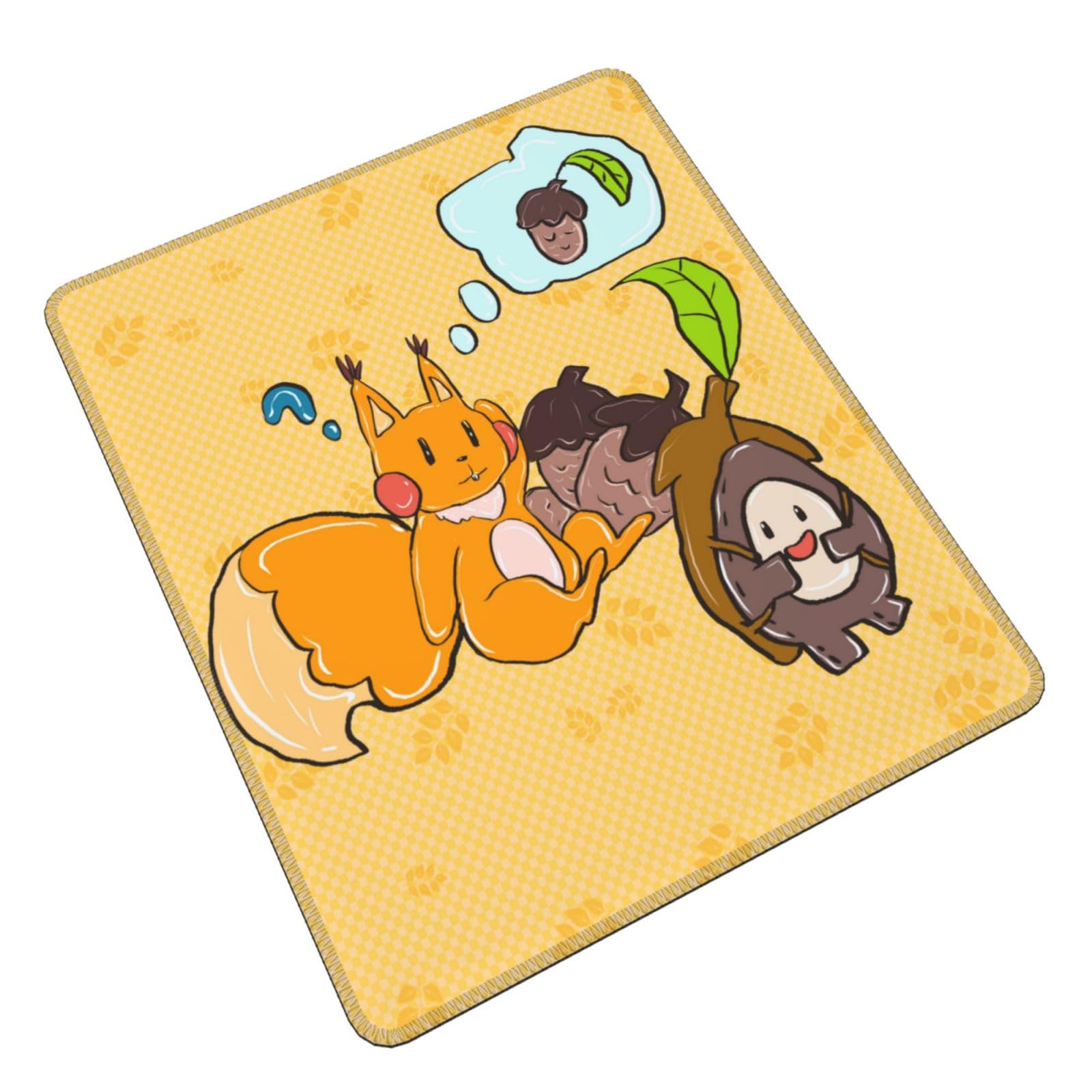 Tappetino Per Mouse Quadrato Con Gattino Carino, 24x20 Cm, Base Antiscivolo In Gomma, Superficie In Tessuto Impermeabile