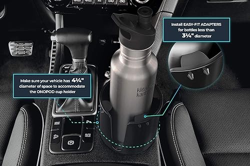 Miniatura 7 de Expansor y adaptador para portavasos de automóvil para botellas grandes, compatible con botellas HydroFlask, Nalgene, Yeti, Camelbak y Klean