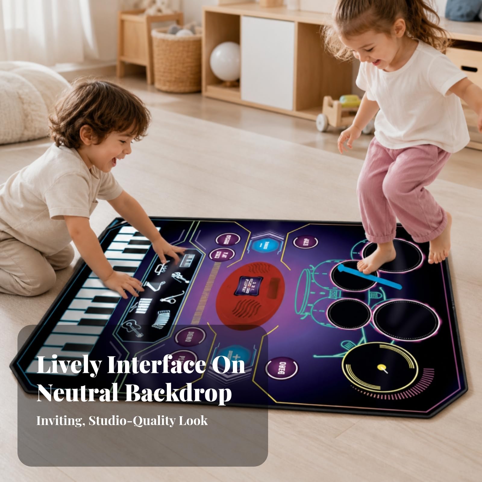 Tapis Jeu Musical Sûr 'éveil | sensoriel, Tapis Piano Percussion, Enfants