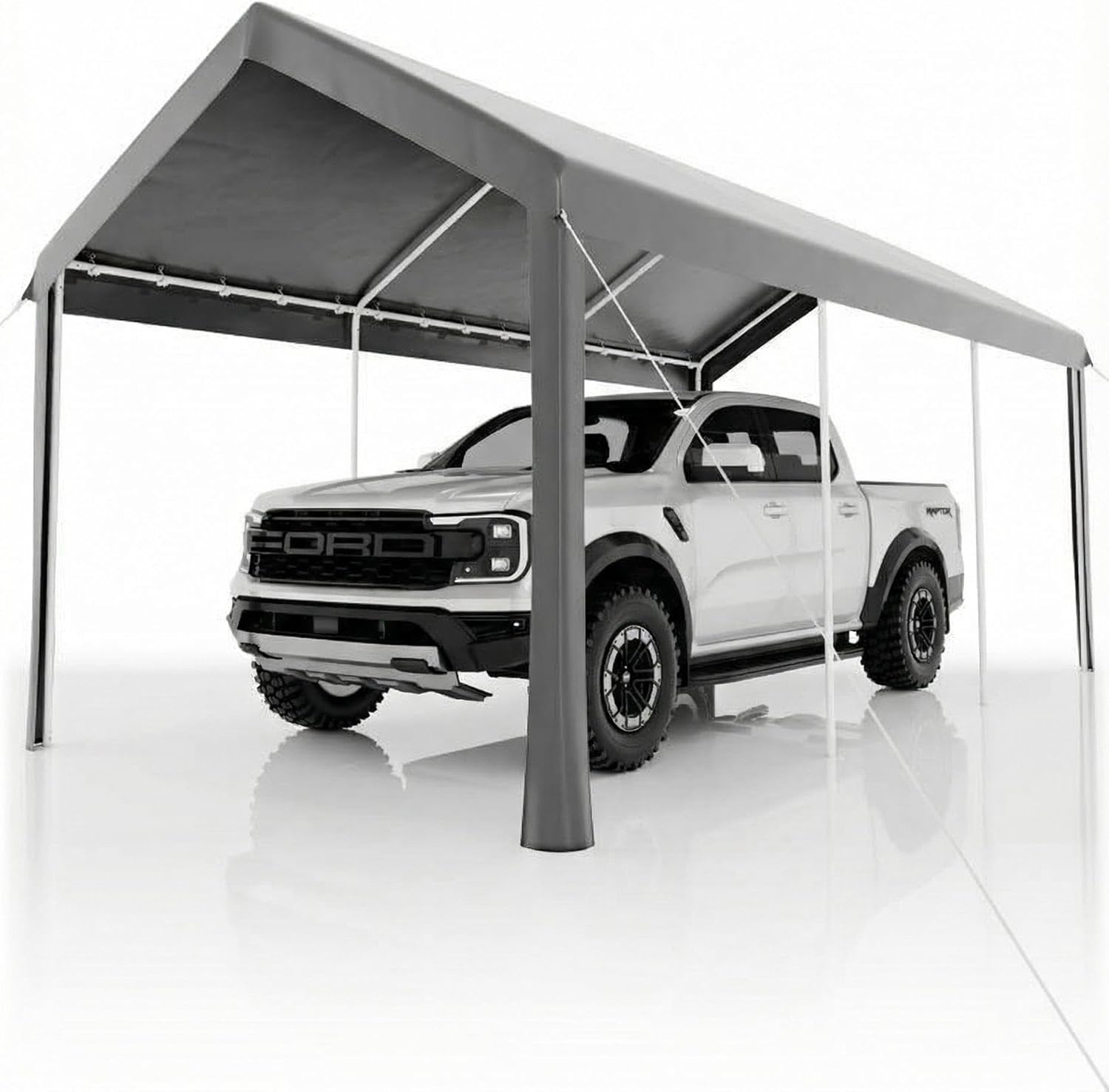 GAOMON 10X20 Carport, Heavy Duty Carport,Car Canopy Garage Boat Shelter Party Tent, Waterproof Portable Car Canopy for Truck, Boat, SUV，Grey/Yellow
