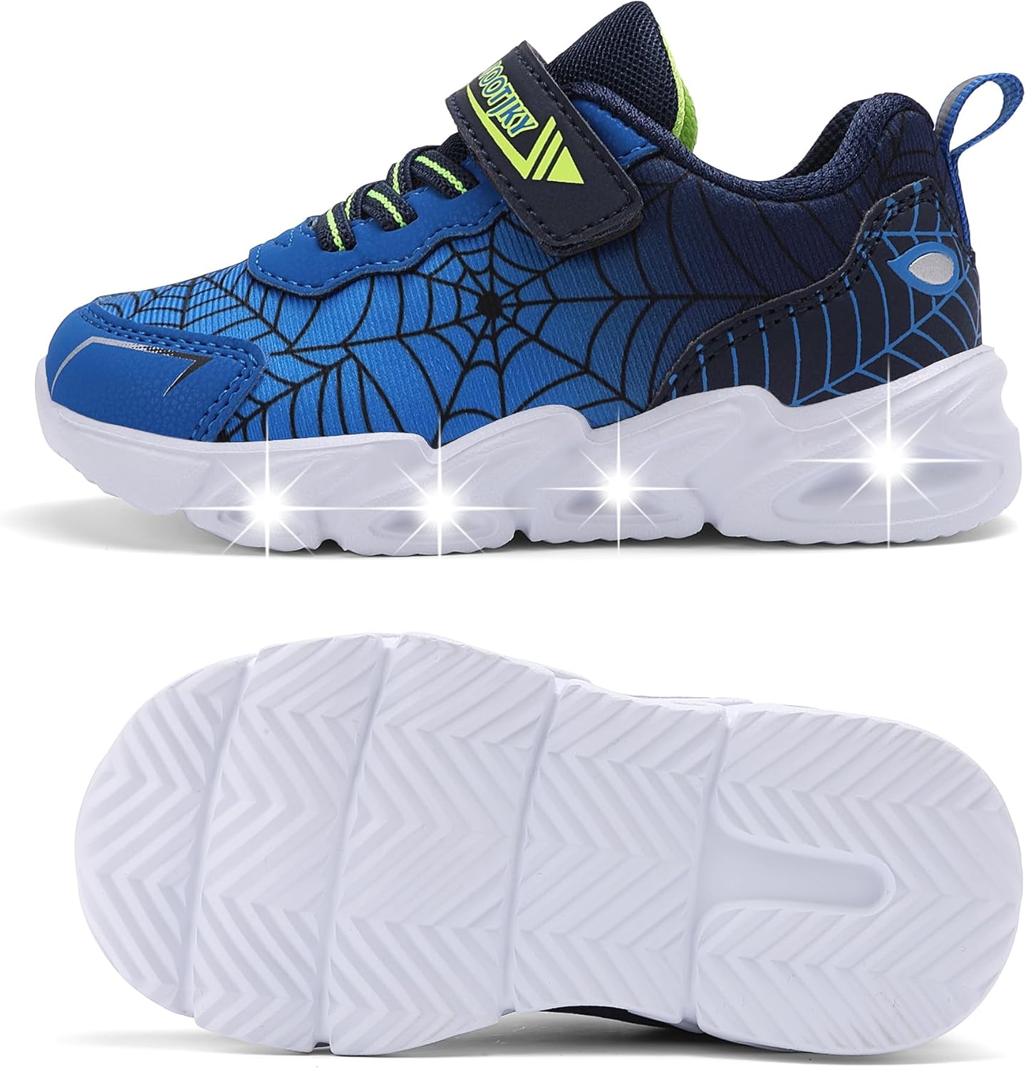 Toddler Boys Light Up Shoes Lightweight LED Flashing Breathable Mesh Walking Sneakers for Toddler and Little Kids