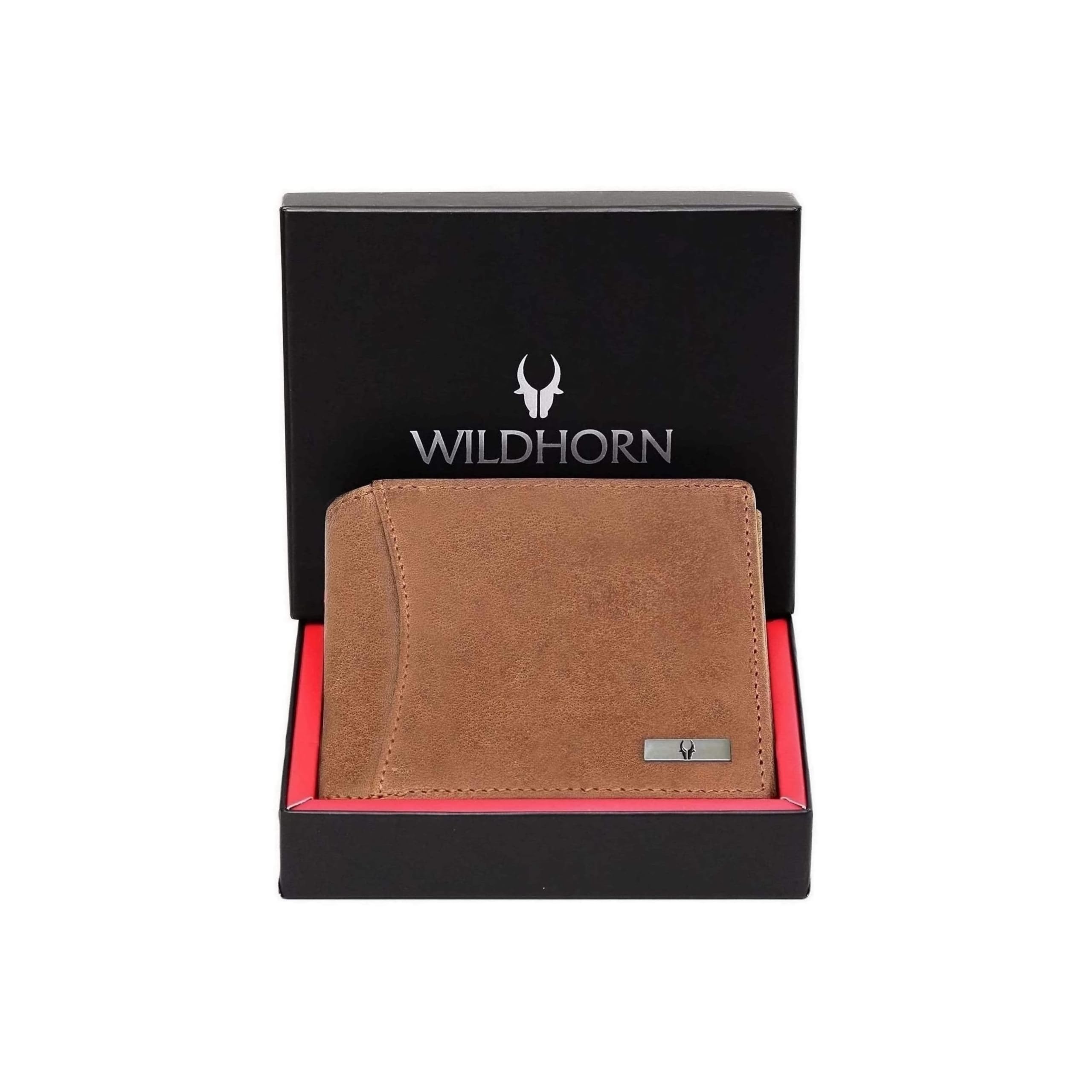 WildHorn unisex-adult Leather Wallet for Men Bi-Fold Wallet