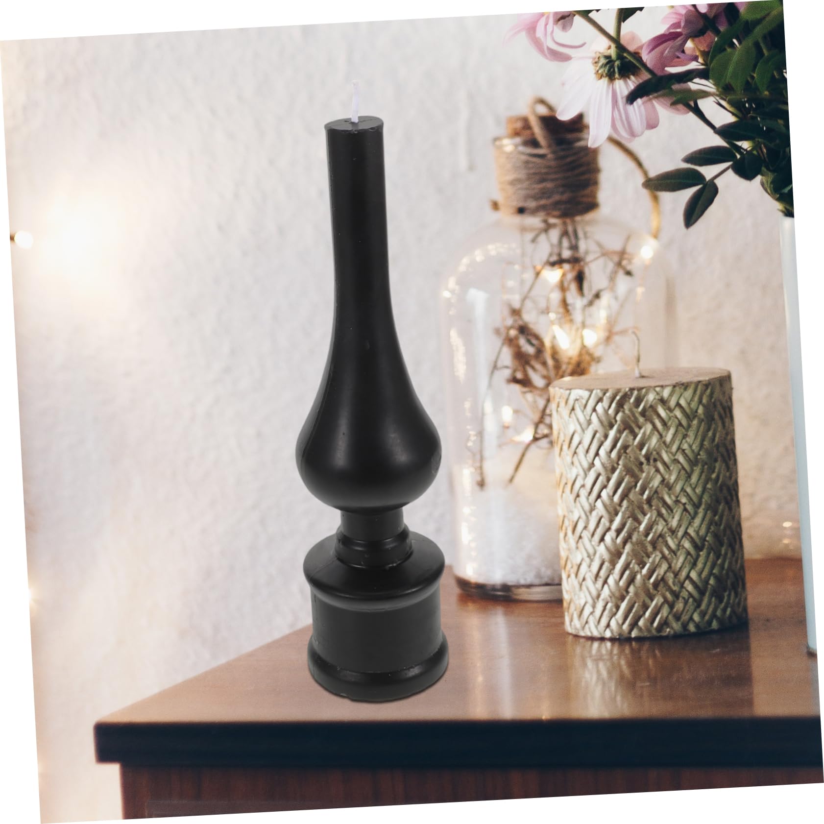 Zerodeko Candele di Preghiera Nere per Cerimonie Religiose, Lunga Durata di Combustione e Atmosfera Sacra, per Decorazione da Tavolo