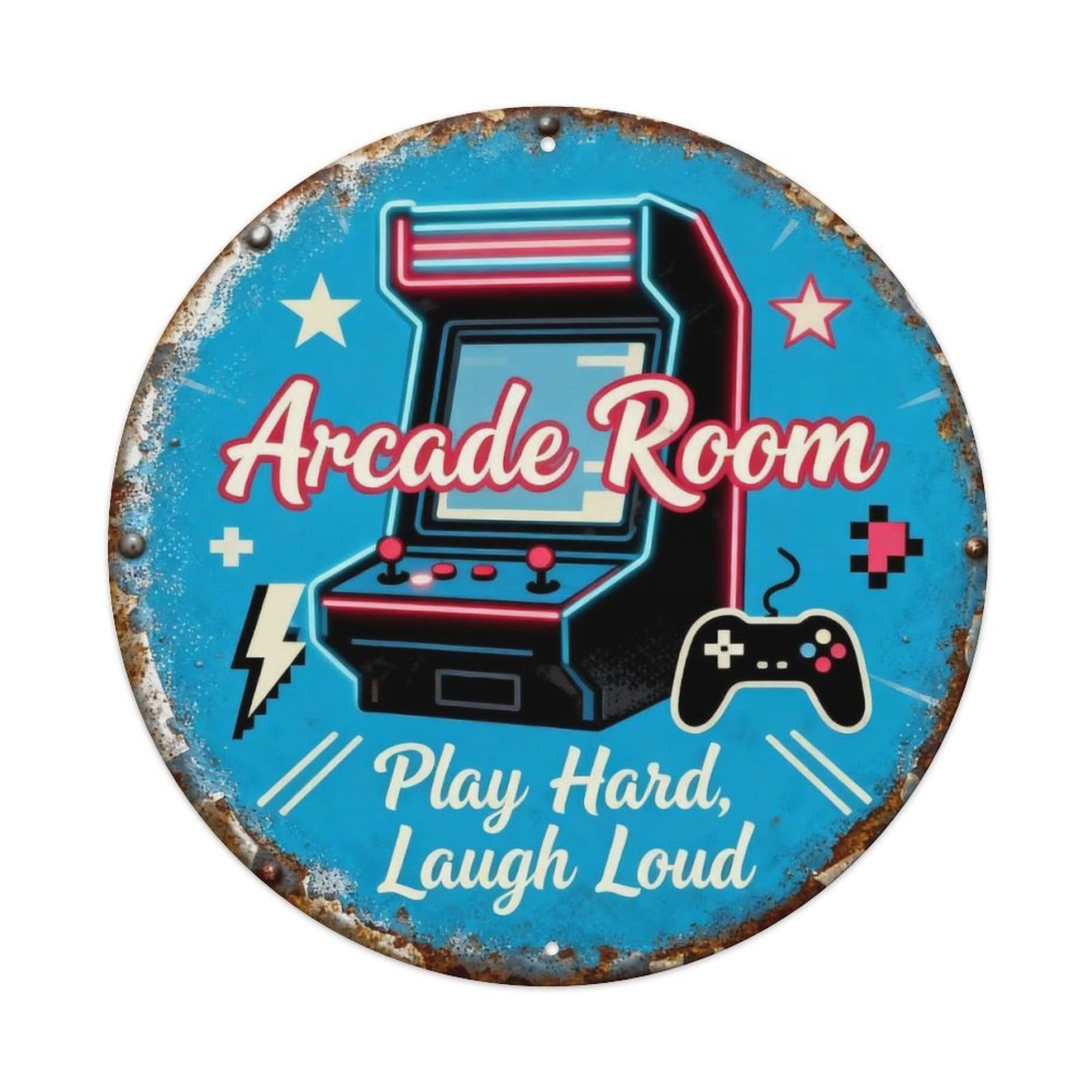 Arcade Room Retro Game Decor Metal Tin Sign Plaque