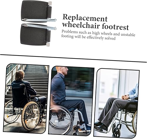 Miniatura 4 de Placa de pie para silla de ruedas, poste de repuesto resistente, soporte de pierna grande, plantillas plegables seguras y cómodas al azar