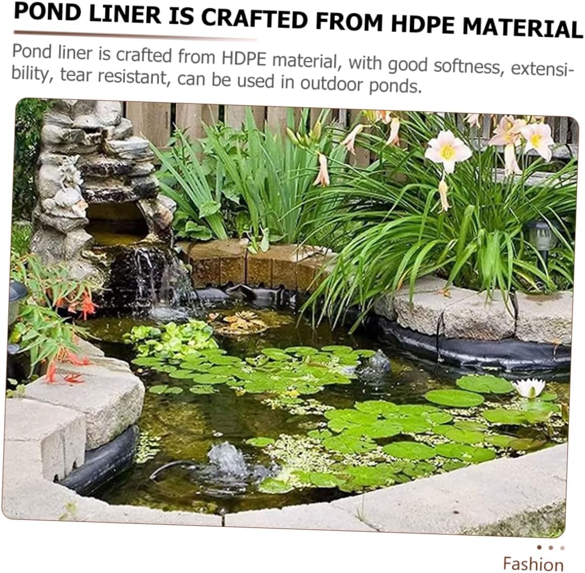 BESTonZON Fishpond Liner Durable Hdpe Seepage Membrane for Large Outdoor Ponds for Fish Breeding and Water Gardens