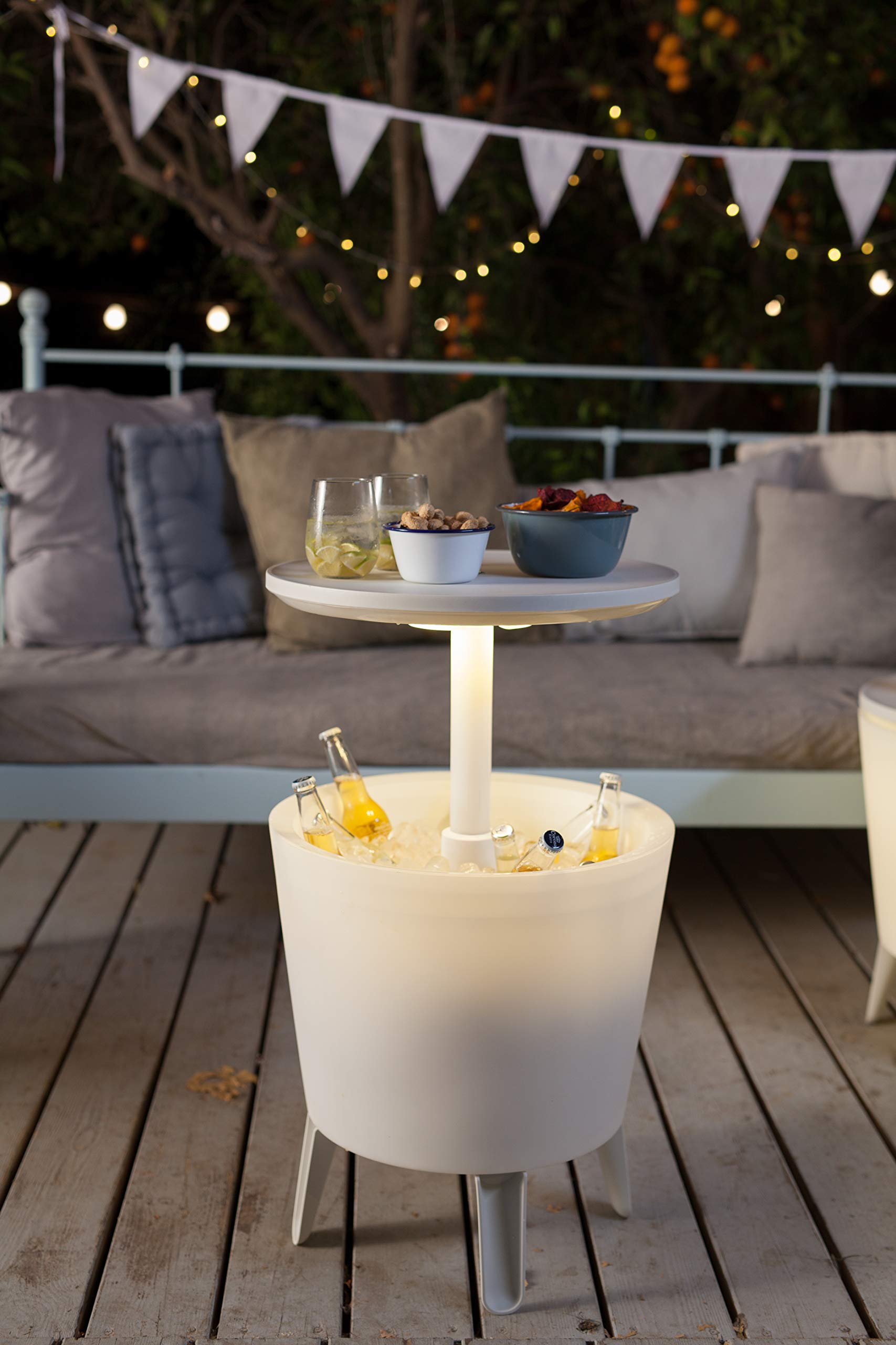 Keter Cool Bar Plastic Outdoor Ice Cooler Table Garden Furniture