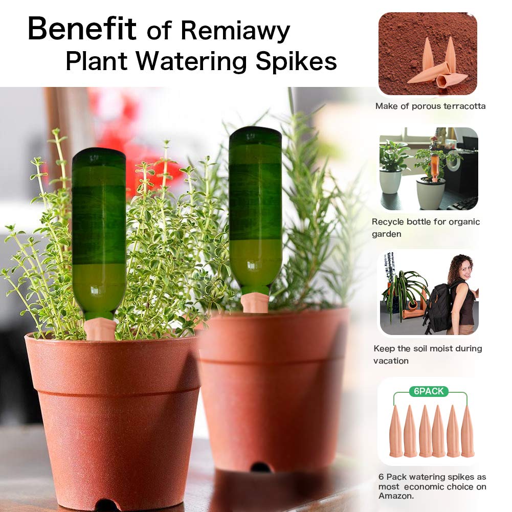 Lot De 2 Piquets D'Eau En Terre Cuite - Arrosage Automatique Plantes Intérieur Extérieur - Idéal Vacances