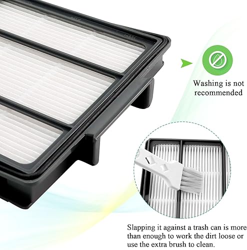 Miniatura 4 de Techecook - Paquete de 6 filtros RVFFK950 para filtro de vacío Shark Robot de repuesto - Compatible con Shark ION Robot R85 RV850, RV700_N, RV720_N,