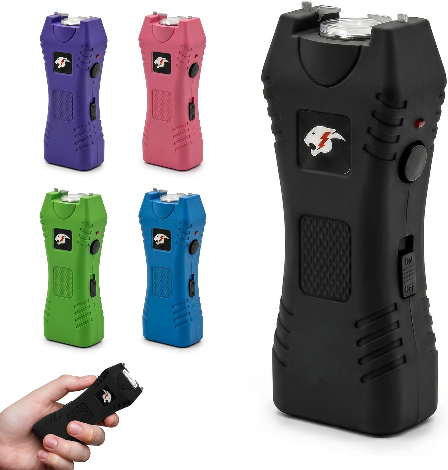 FURY Cheetah Stun Gun with 120 Lumen Flashlight - Lightweight Design, Comfortable Grip, Portable, Easy to Use, Compact for Personal Safety Womens self Defense