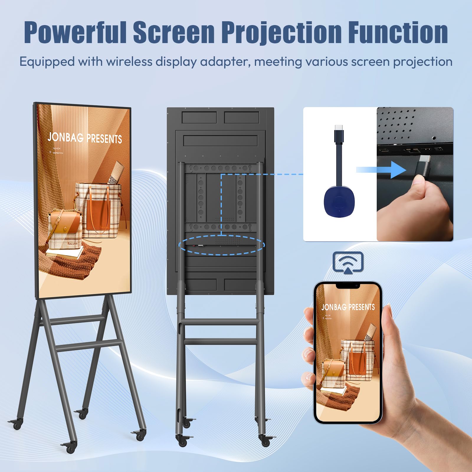 Amazon.com: QIXZOCV MWE 43 Inch Mobile Digital Signage Display