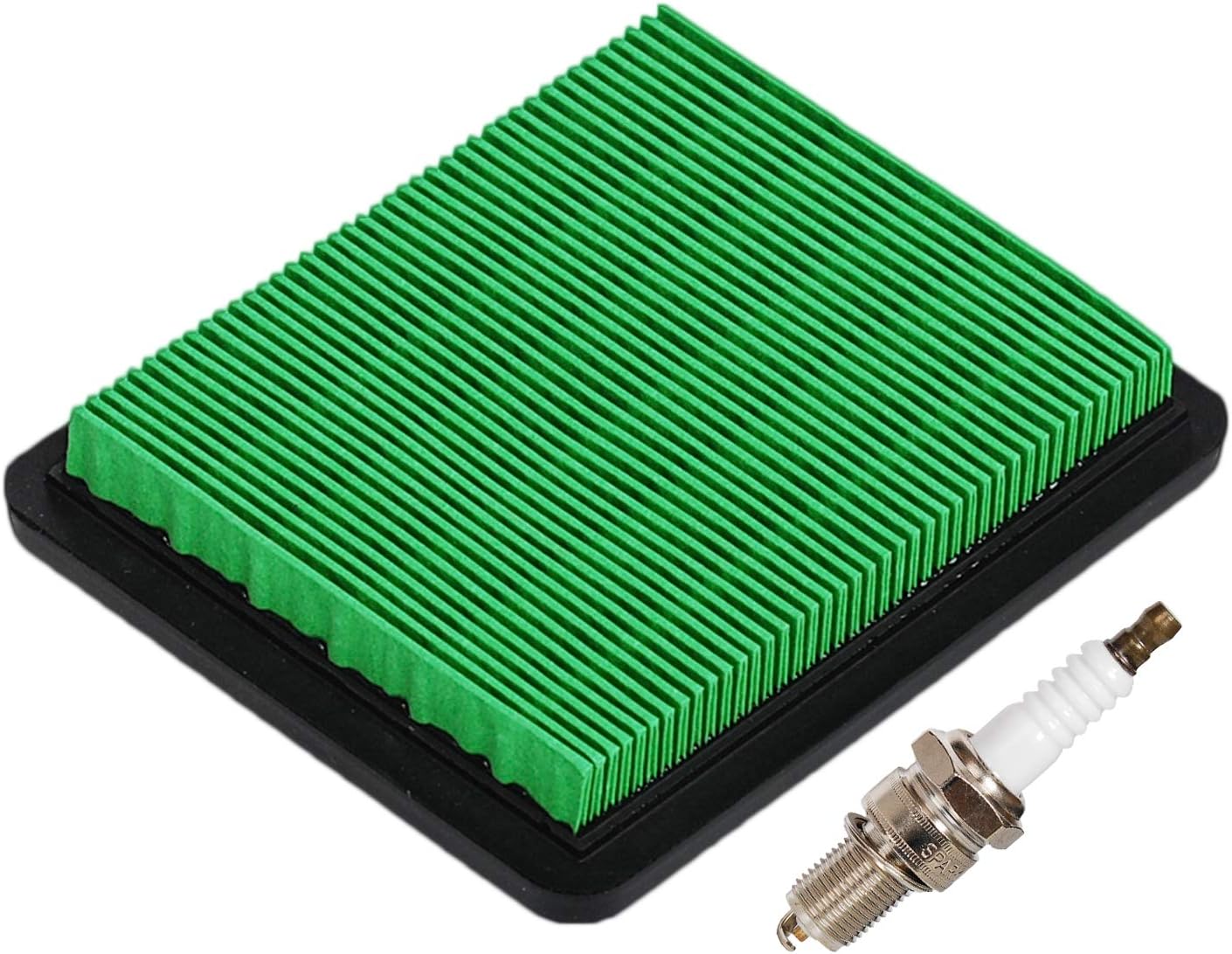 HIFROM 17211-ZS9-A02 Air Filter Element Cleaner with Spark Plug Compatible with Honda EB2500C EU3000 EB3000 EB3000CK1 EM2500C EU3000iS EU3000iS1 Engine Lawn Mower