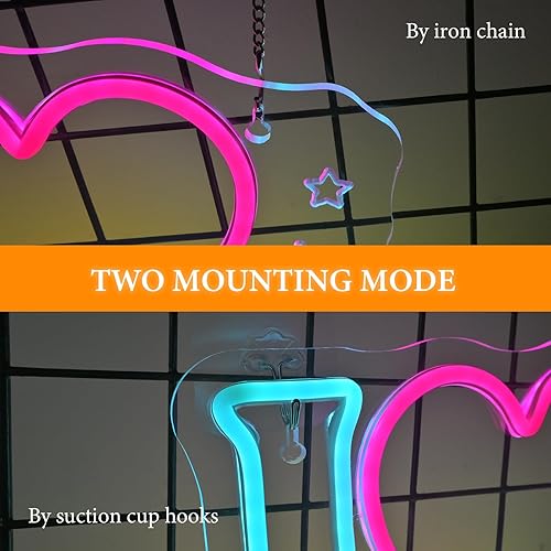 Miniatura 7 de Looklight Letrero de neón con texto en inglés "I Love the 90s", regulable, de regreso a los 90, para decoración de pared, letrero de luz de neón