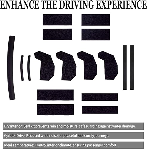 Miniatura 5 de Kit de sellado superior rígido, funda extraíble, juego de bloqueador de espuma compatible con Wrangler JK 2007-2017 y Wrangler JK Unlimited 2018,