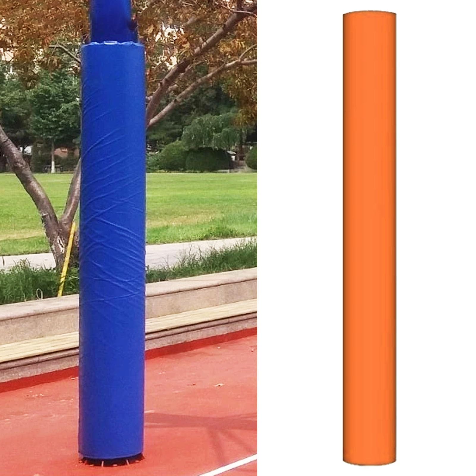 Wyściółka słupka do koszykówki 119 cm, okrągłe poduszki na zewnątrz na plac zabaw i siłownię, pasują do kijków 6,3 cm do 18 cm, zwiększone bezpieczeństwo i ochrona dla graczy