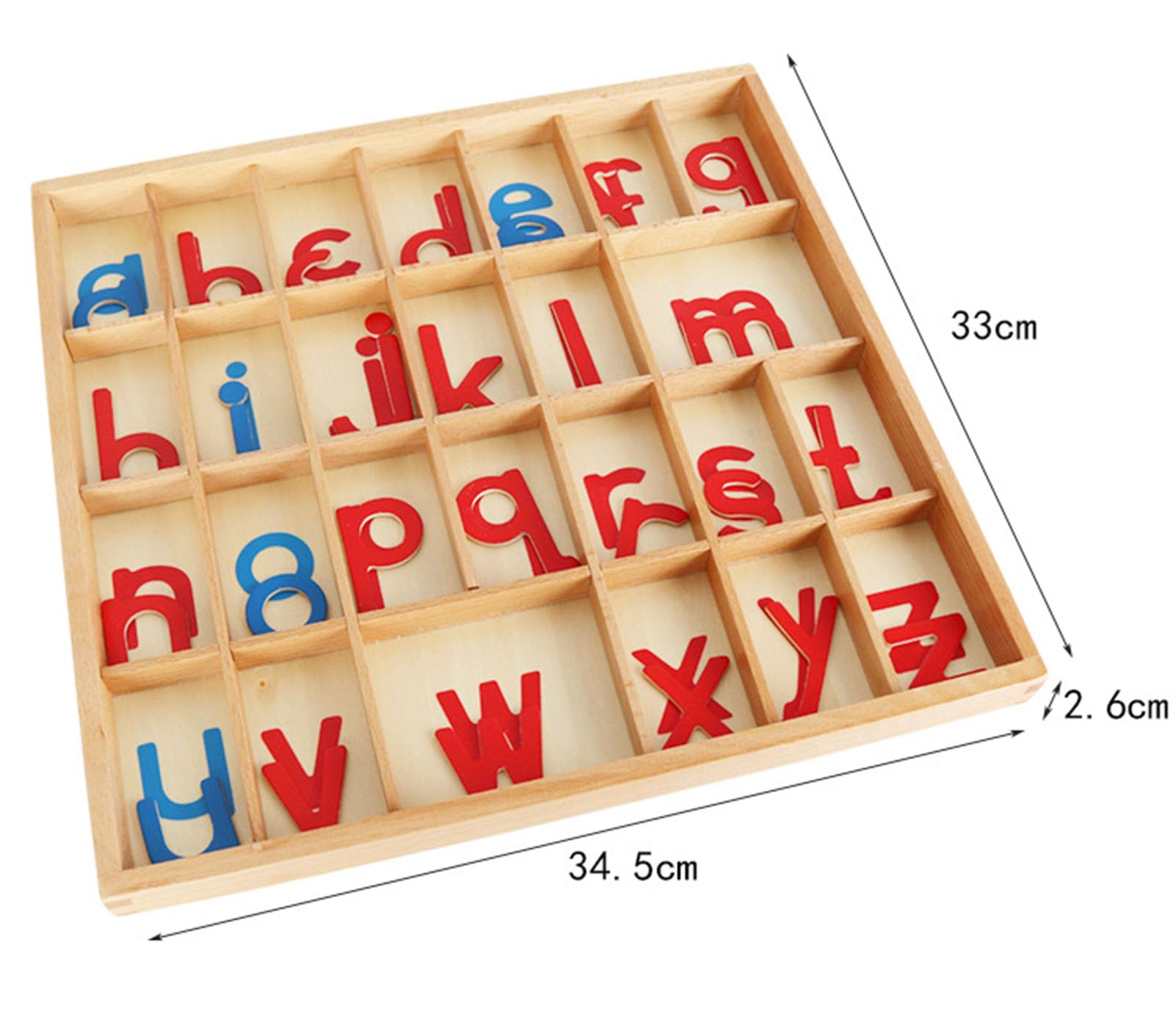 Scatola dell'Alfabeto Mobile Montessori con Tappetino, Materiali Educativi per l'Apprendimento della Lingua,Large Carpet with Letter Box