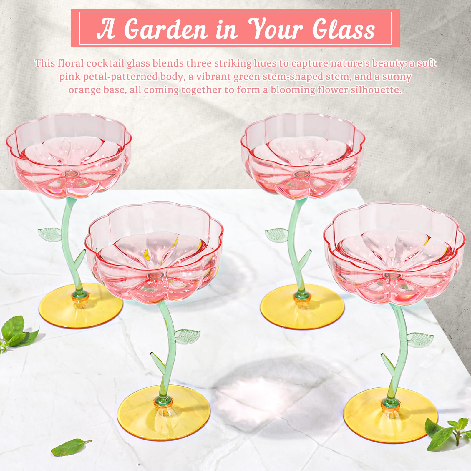 Pink Plastic Cocktail Glasses - 24 Pack -5
