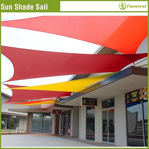Miniatura 6 de FLORALEAF Toldo parasol rectangular de 10 x 10 pies, impermeable, con bloqueo UV, 260 GSM para patio al aire libre, césped, jardín, patio, color rojo