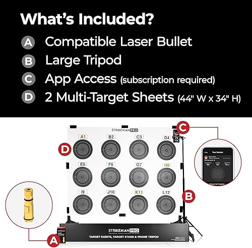 Miniatura 10 de Strikeman Pro Advanced Dry-Fire Laser Training System – Target Shooting Practice for Pistols & Rifles – Kit with Access to Updated App