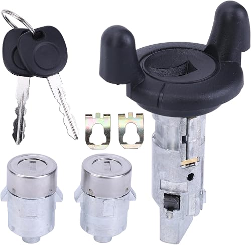 Ignition Switch Lock Cylinder and Door Lock Cylinders with 2Keys Kit for 98-05 C